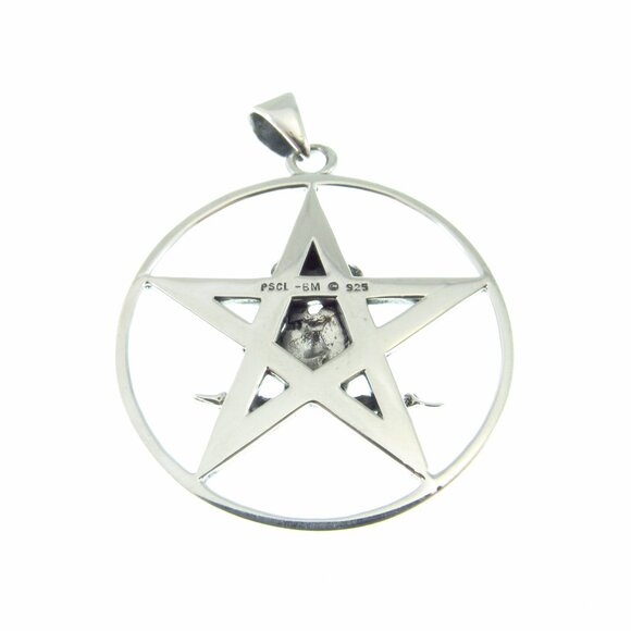 Solid 925 Sterling Silver Tantric Lovers Pentacle Pendant / Kama Sutra Jewelry - Picture 8 of 9